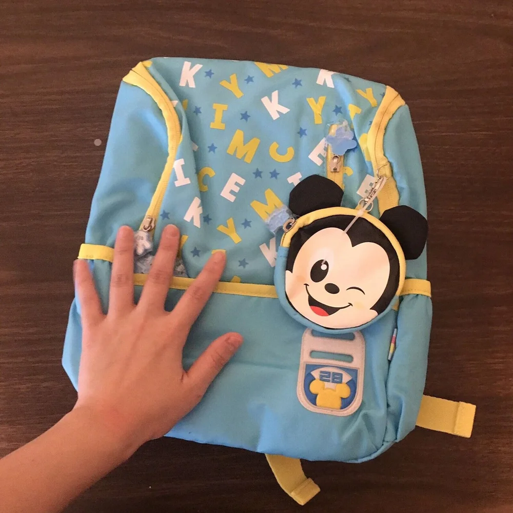 Disney Mickey Mouse Kids Small Light Blue Backpack New